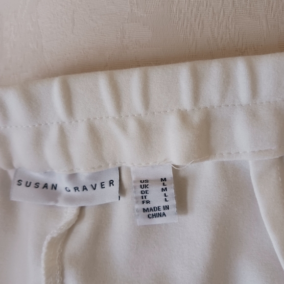 Susan Graver Regular Ponte Straight Leg Pull-On Pants Light Cream SZ M EUC - Picture 7 of 8